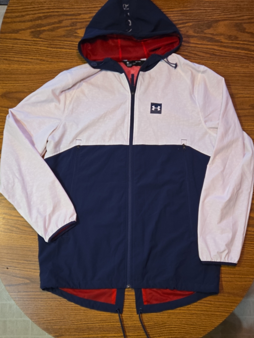 Under Armour Two-Tone Navy & White Hooded Jacket